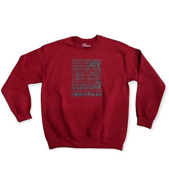 NWT Wool + Pepper Co. Christmas Crewneck Sweatshirt - Picture 1 of 4